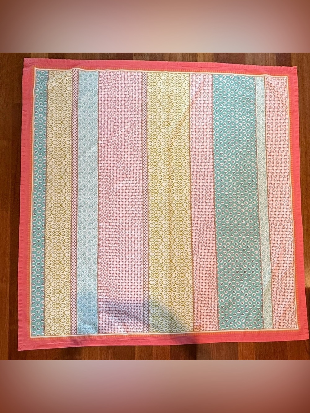 French Floral Maison d’Hermine Square 54 x 53 Tablecloth 100% Cotton